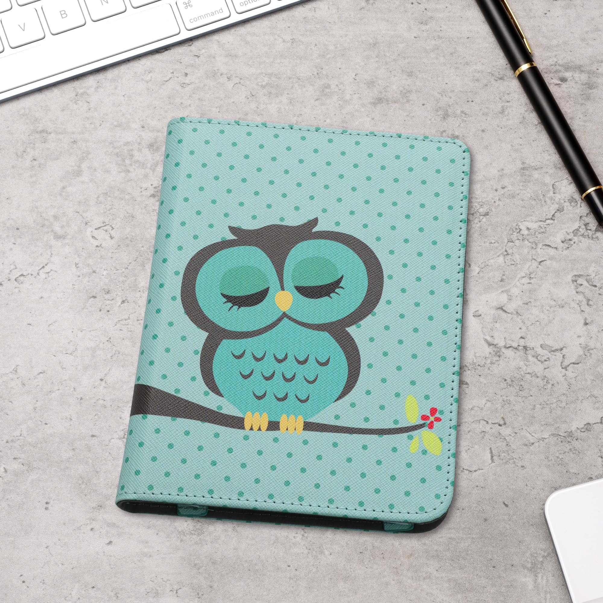 kwmobile Case Compatible with Kobo Clara BW/Colour, Case PU Leather Cover with Magnet Closure, Stand, Strap, Card Slot - Image 3