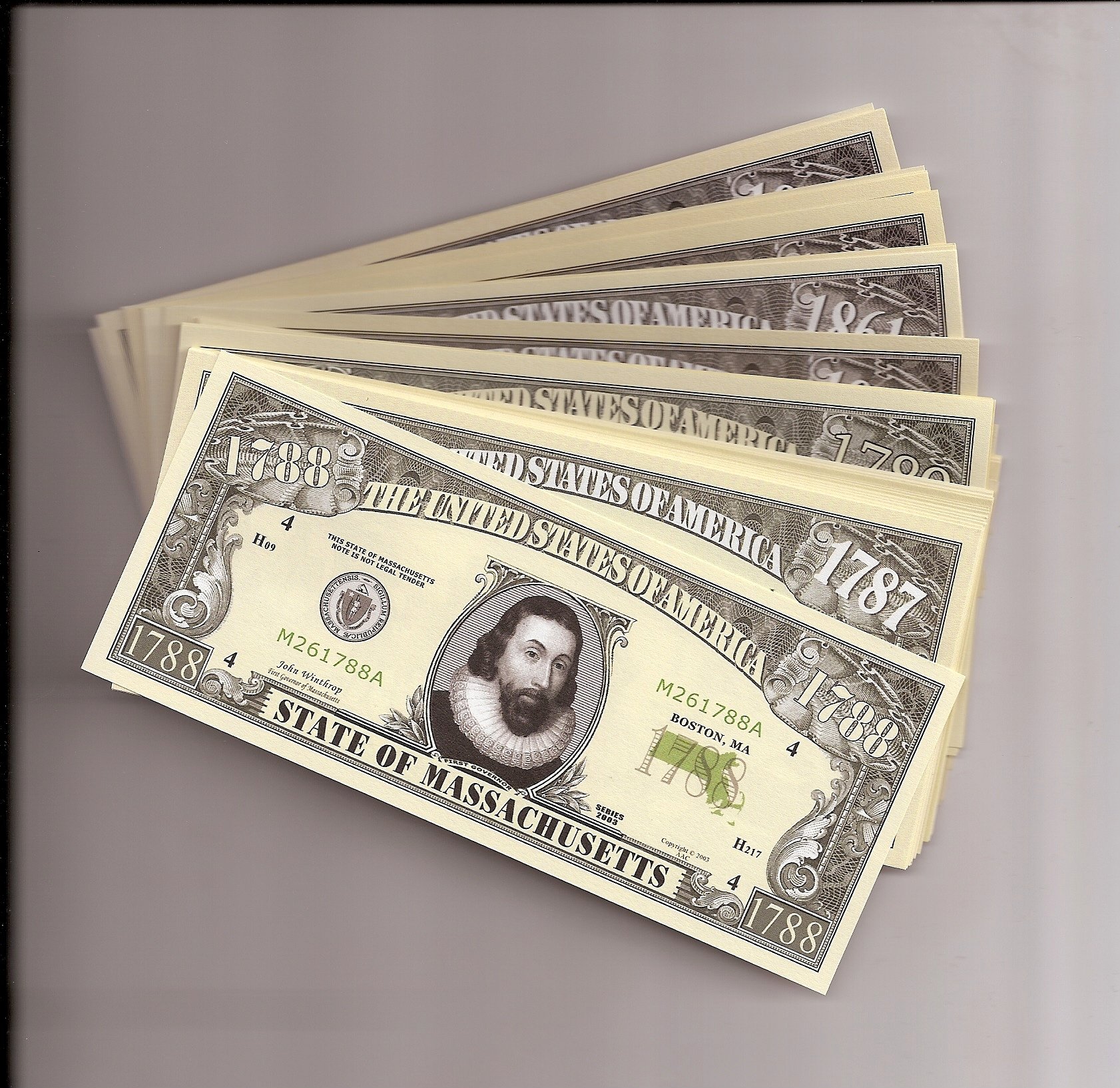 U.S. 50 States $Million Dollar$ Novelty Bill Complete Set