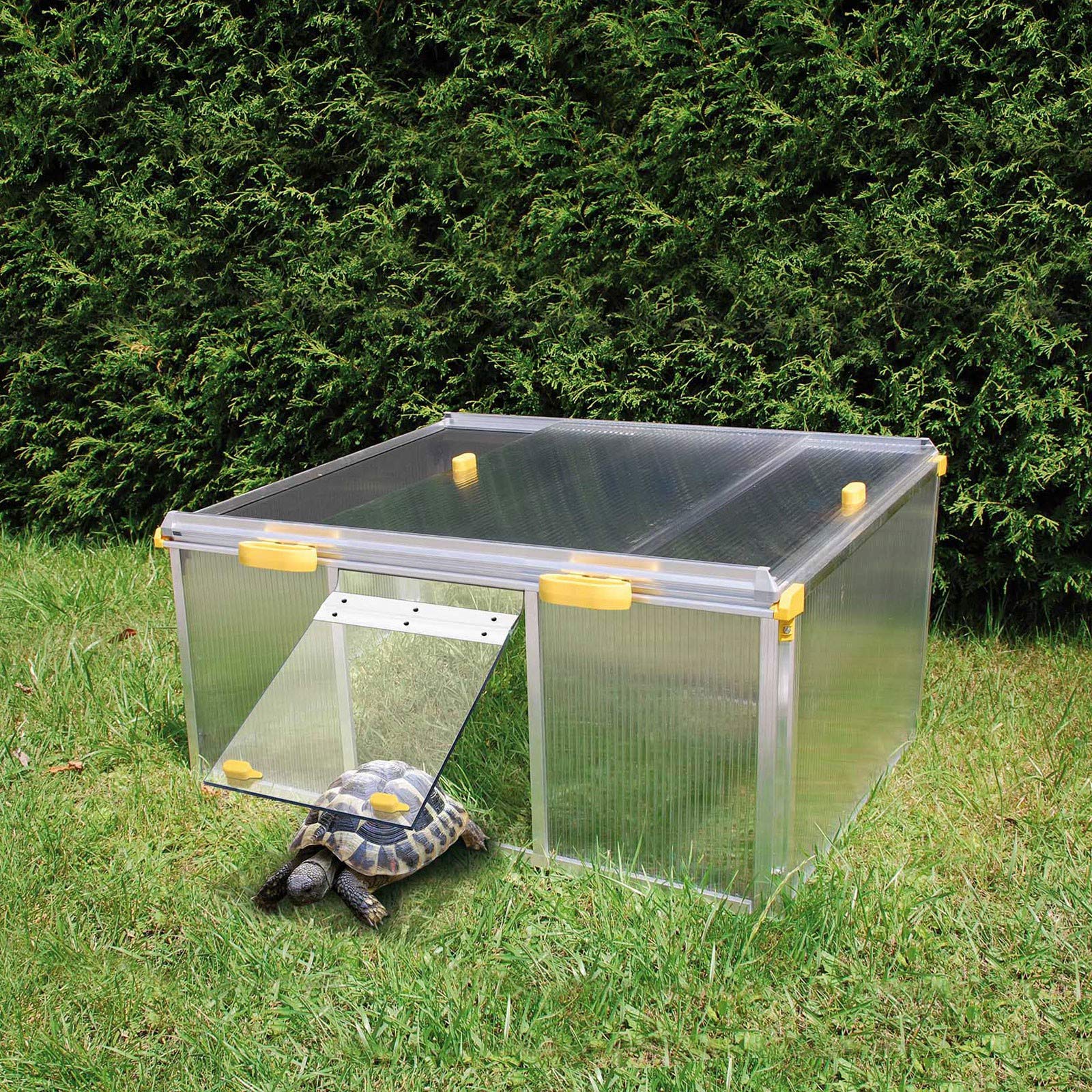 Juwel Kleintierhaus Schildkrötenhaus Paula Schutzhaus Wärmeisolierung Belüftung Vogelschutz 100x75x50 cm