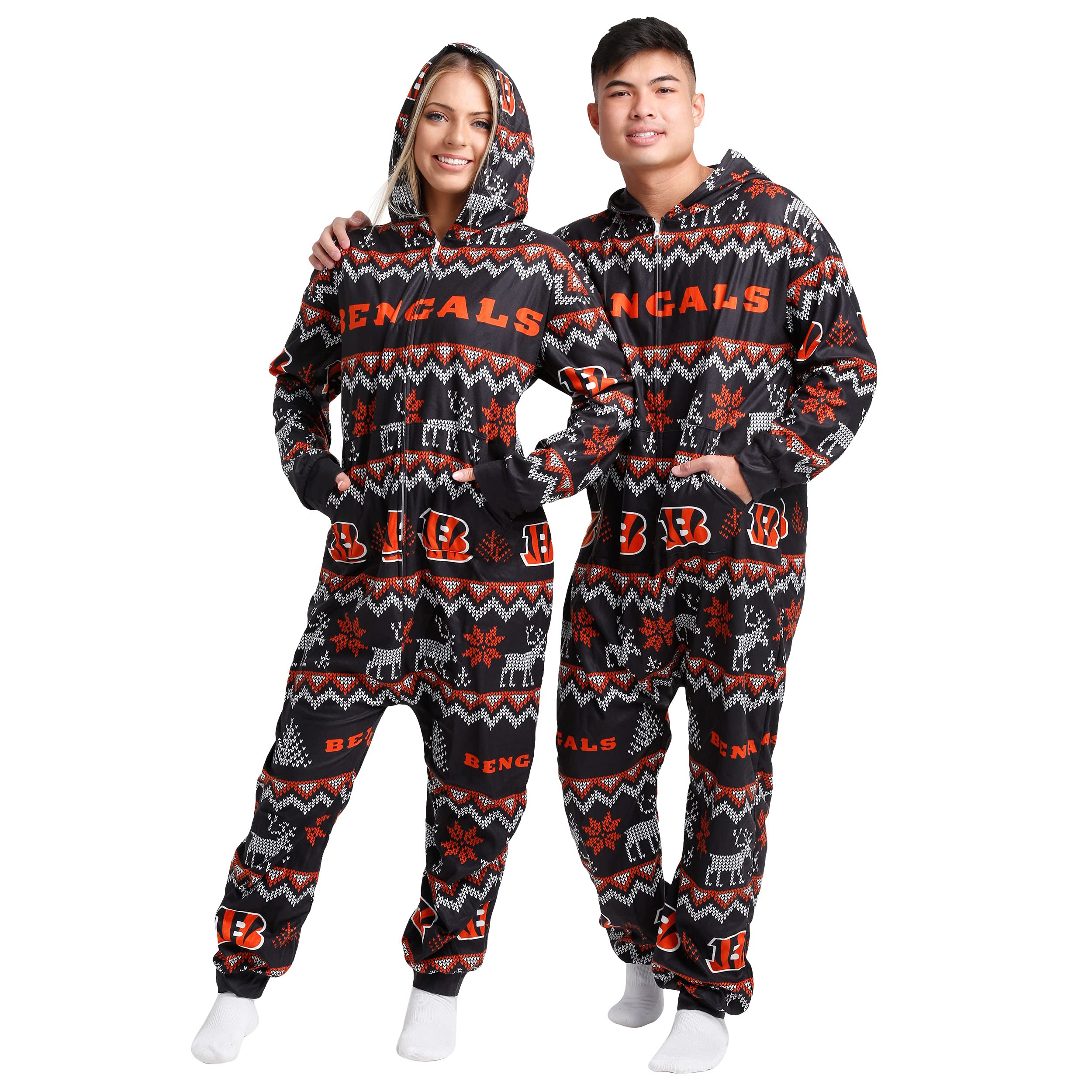 FOCO Unisex NFL Team Logo Pajamas One Piece Onesie