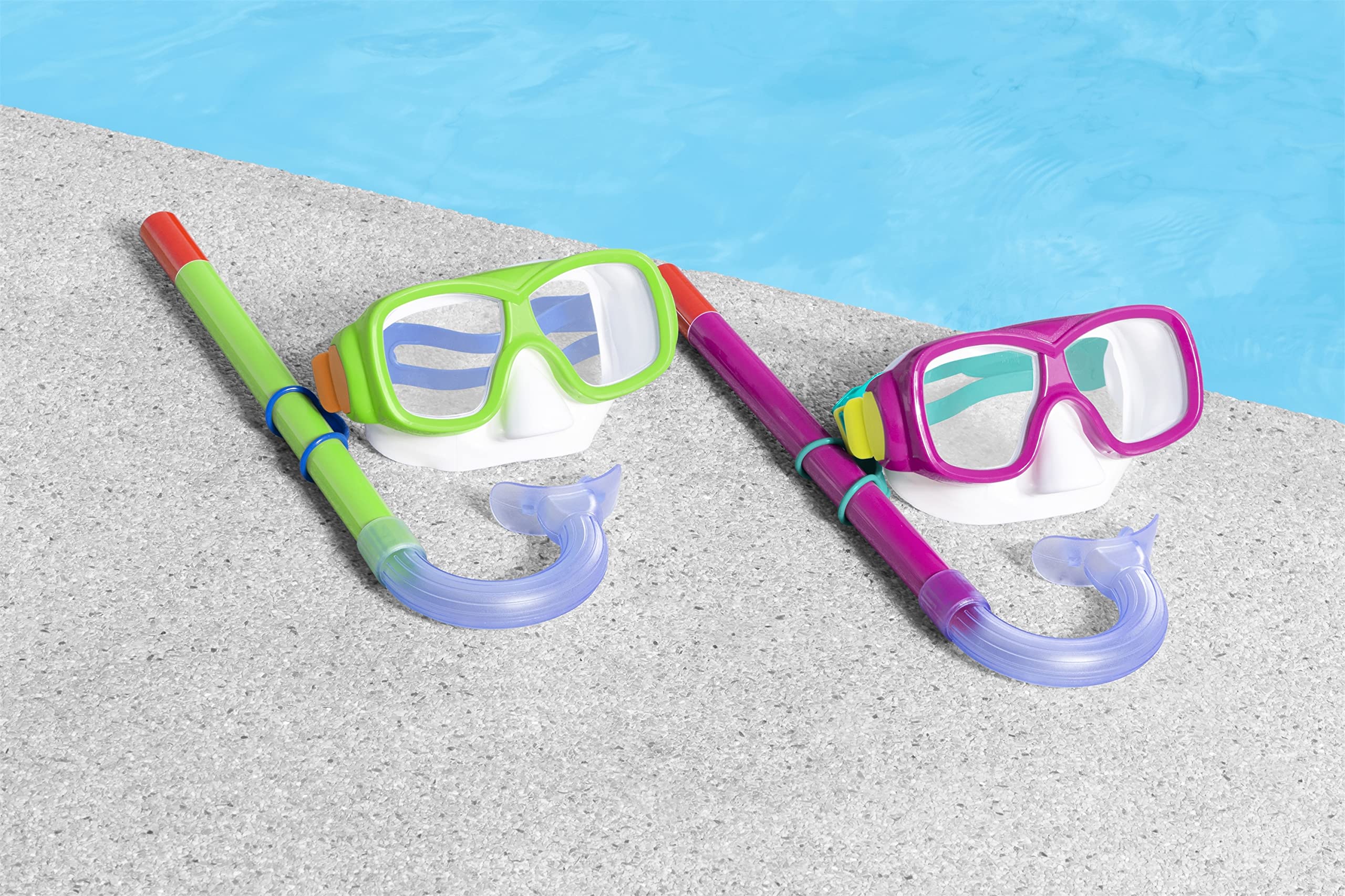 Bestway 24035-5 Set Maschera per snorkeling con boccaglio per bambini, 7+ anni