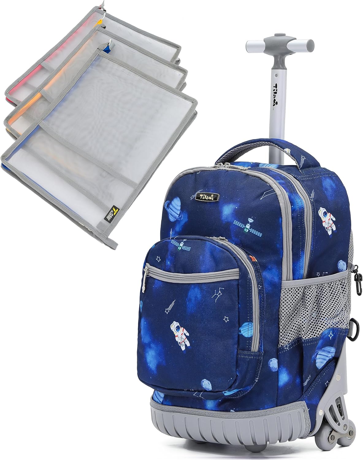 NEW TILAMI Rolling Backpack for kids with Zipper Mesh