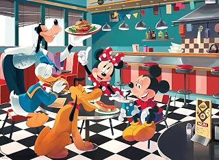 Ceaco - Disney Friends - Disney Diner - Oversized 200 Piece Jigsaw Puzzle