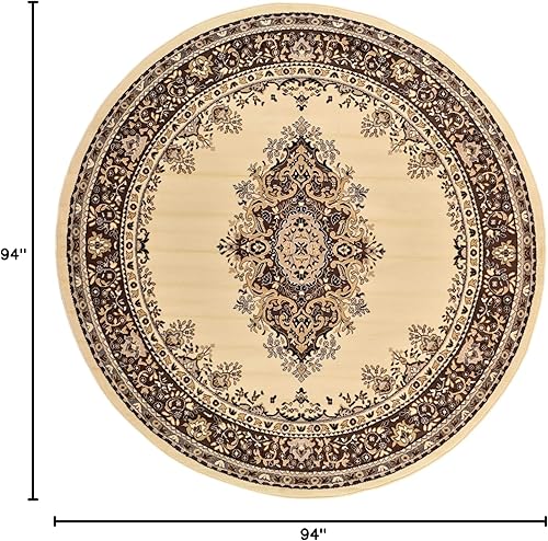 Miniatura 3 de Unique Loom Reza Collection- Alfombra, Polipropileno, Ivory