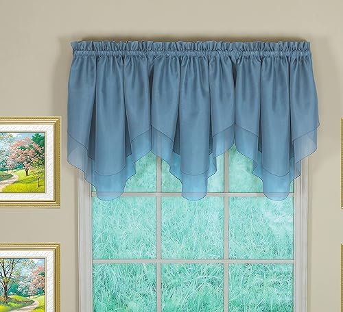 Vista 566 de Today's Curtain - Cortina Emelia de gasa original, panel de 84 pulgadas, negro, 60 pulgadas de ancho x 84 pulgadas de largo