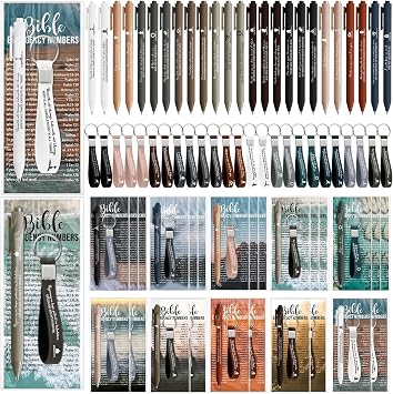 75 Pcs/25 Set Fathers Day Christian Gifts Bulk Bible Verse Pens, Scripture Keychains & Bookmarks, Graduation 2026, Appreciation, Church Party Favors Gifts for Men Women, Pastor, Teacher English