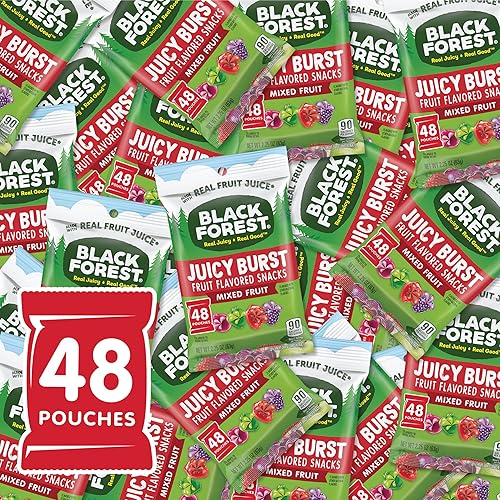 Miniatura 47 de Black Forest Juicy Burst - aperitivos frutales - 40 paquetes, frutas mixtas, hechas con jugo de fruta natural, sabor natural, libre de grasa y sin