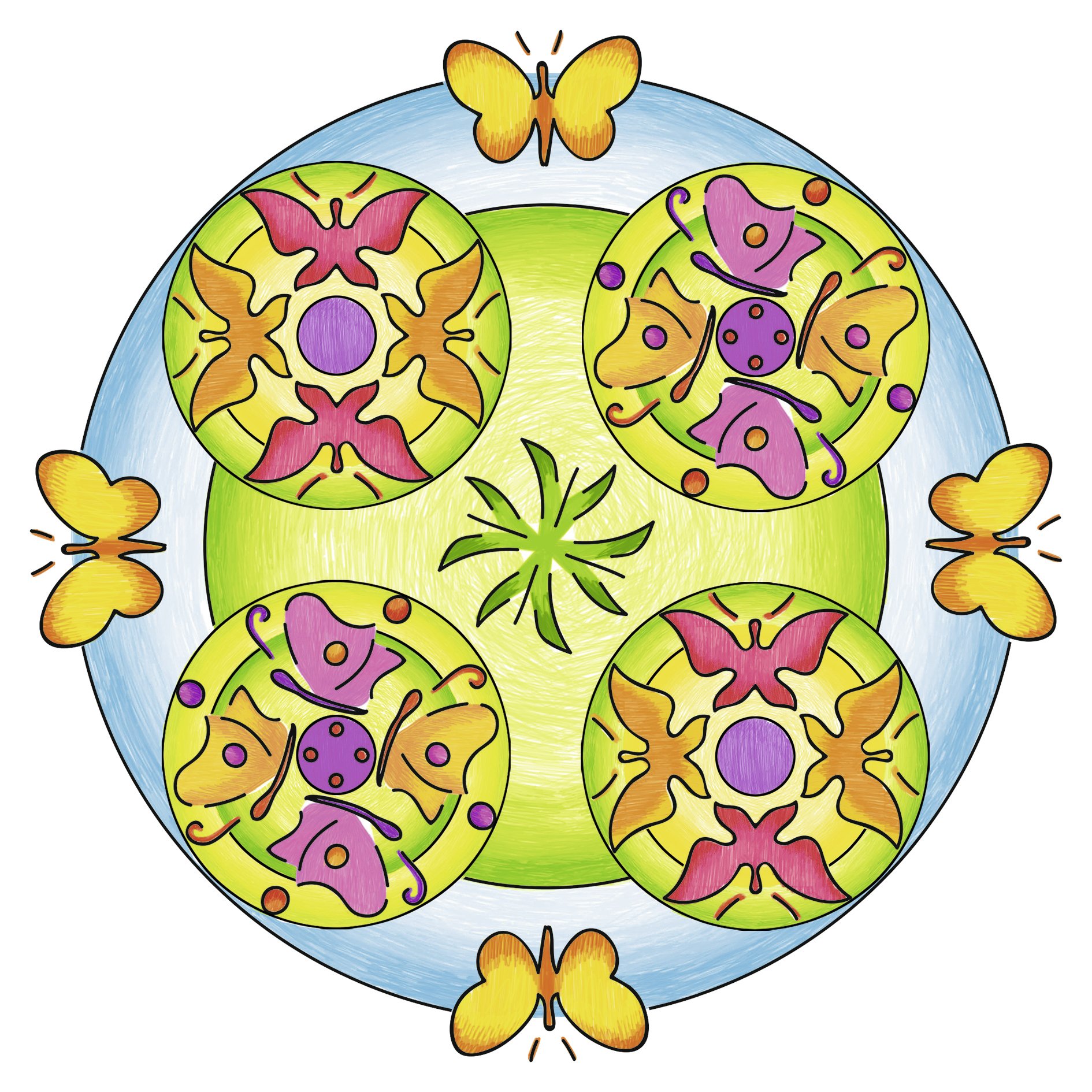 Ravensburger 29809 23 cm kwiaty i motyle mandala designerski zestaw rzemieślniczy