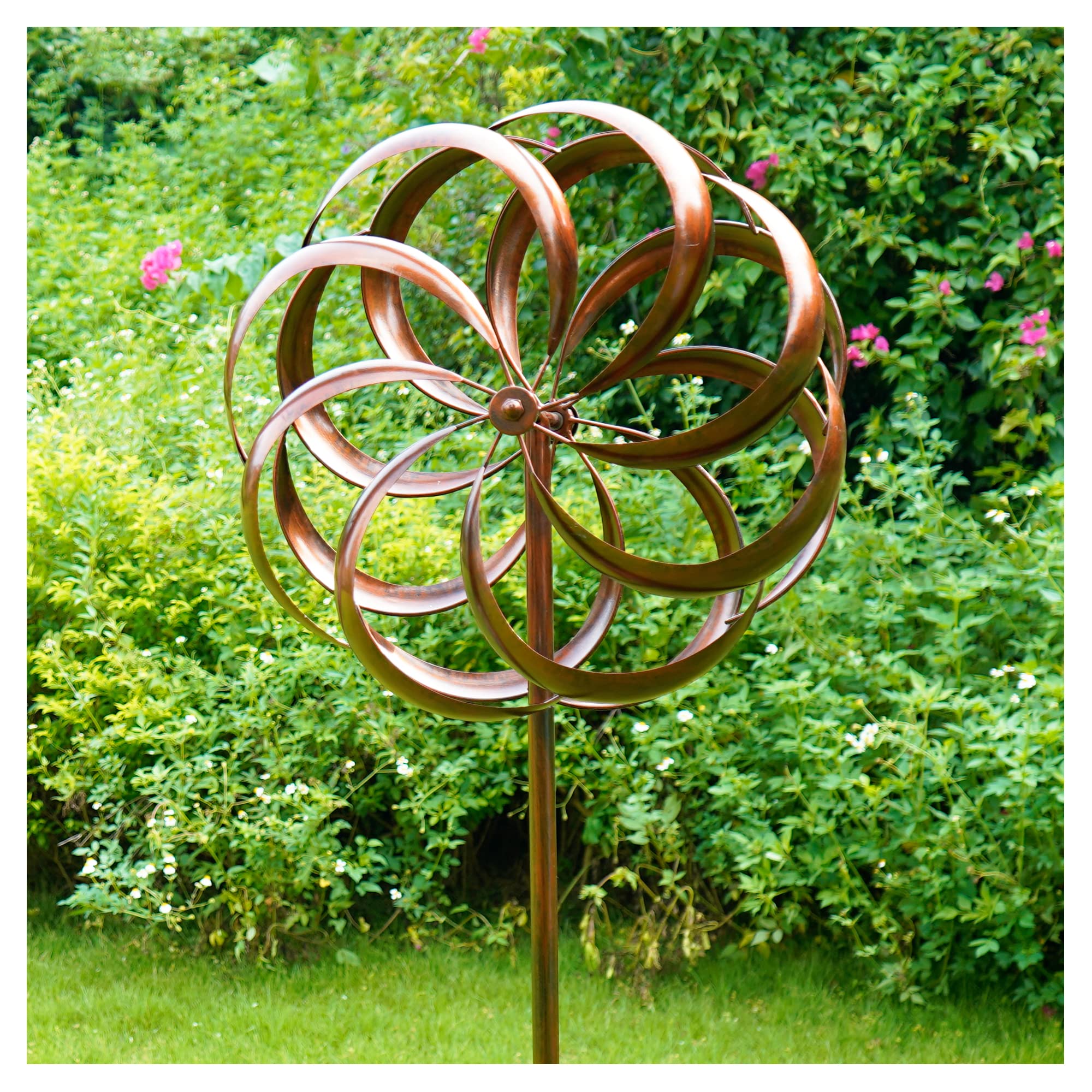 Kircust Großes Solar-Windspiel Mit LED-Glaskugel - 190,5 Cm Hoch, Metallene Garten-Deko Für Hof & Terrasse