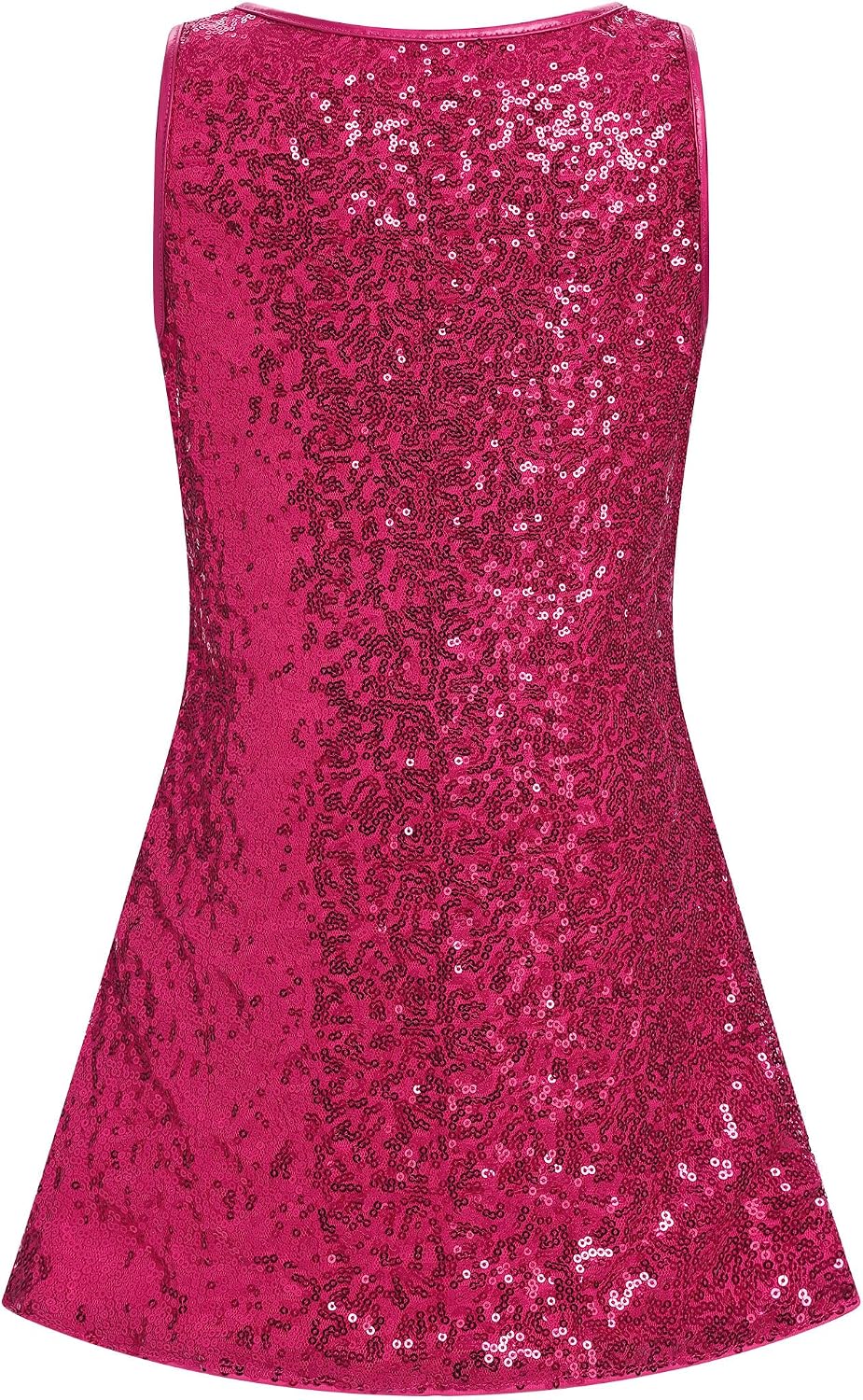 AFAVOM Girls Sequin Dance Outfit Dress for Kids Hip Hop Jazz Dance Outfits Sparkly Sleeveless Top and Shorts Dancewear 5-12Y