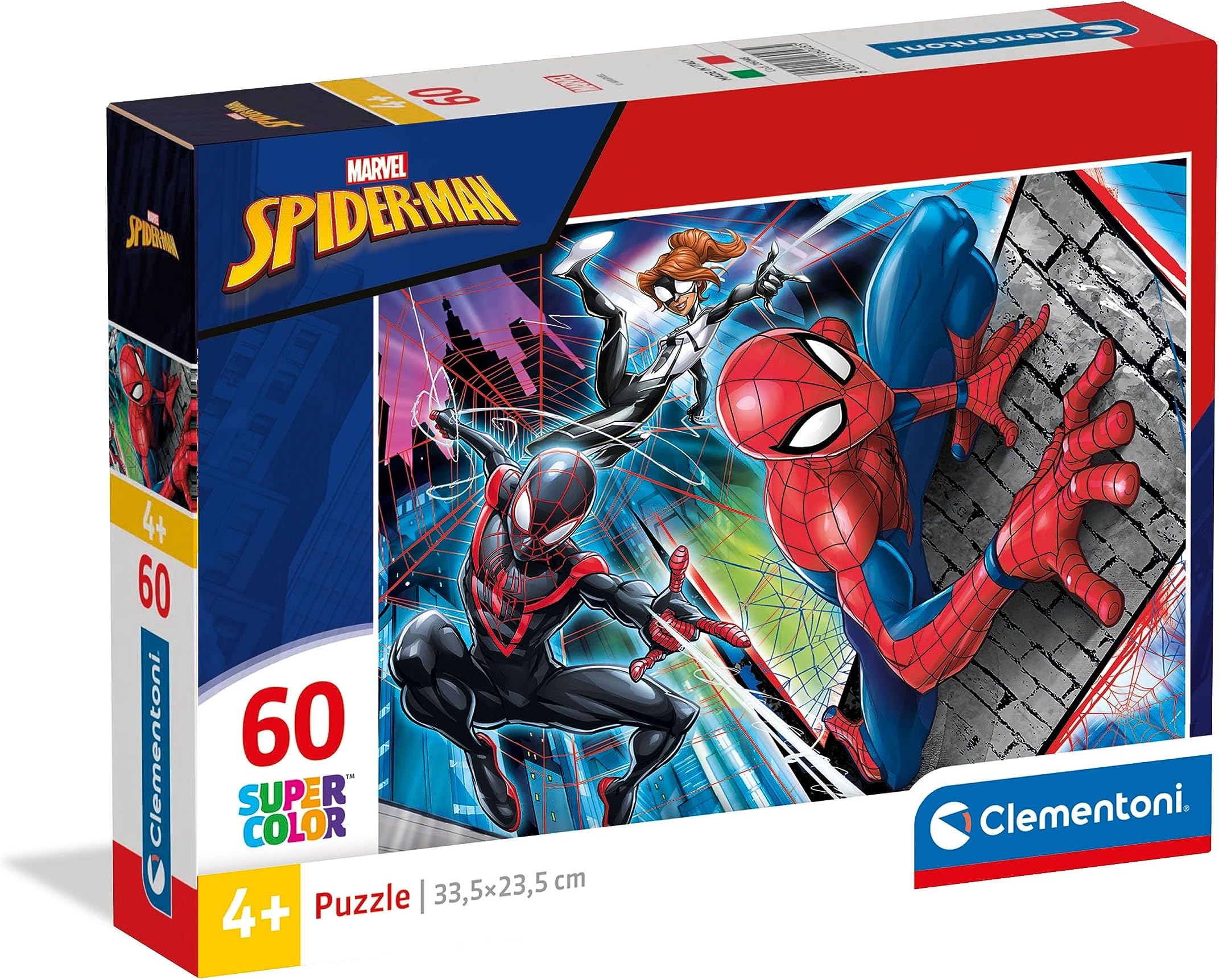 Clementoni Puzzle Marvel Spiderman 60 Pieces, Multicolor, 26048