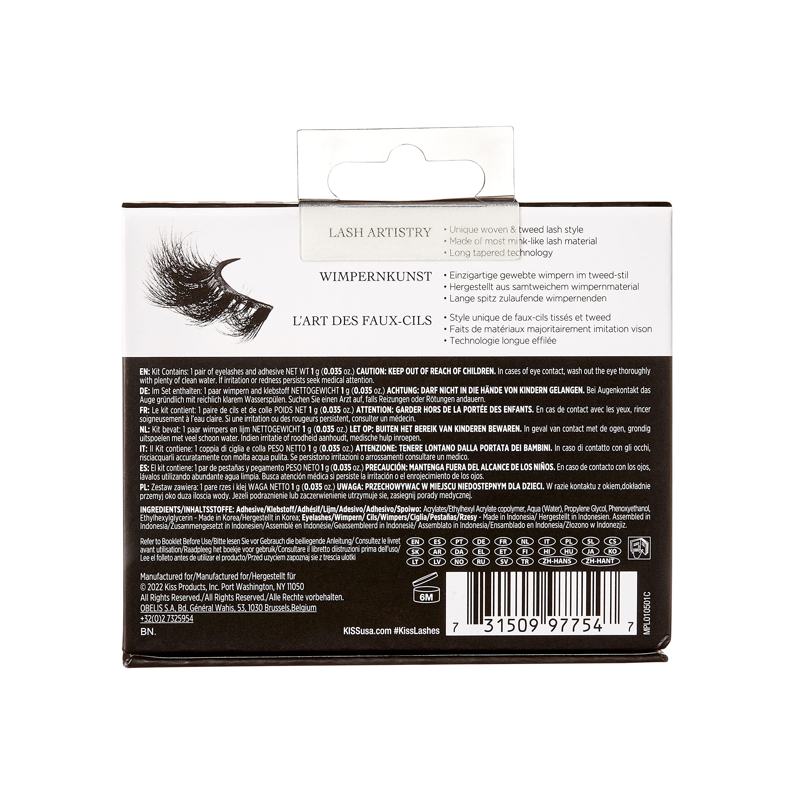 KISS sztuczne rzęsy Lash Couture Masterpiece Prêt-À-Porter, 1 para