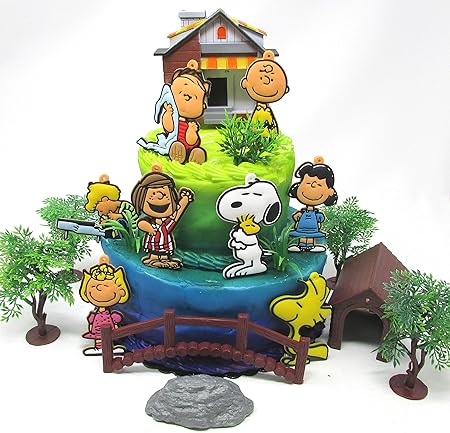 Amazon Co Jp チャーリー ブラウン ケーキトッパーセット チャーリー ブラウンとフレンズキャラクター 装飾テーマアクセサリー 食品 飲料 お酒