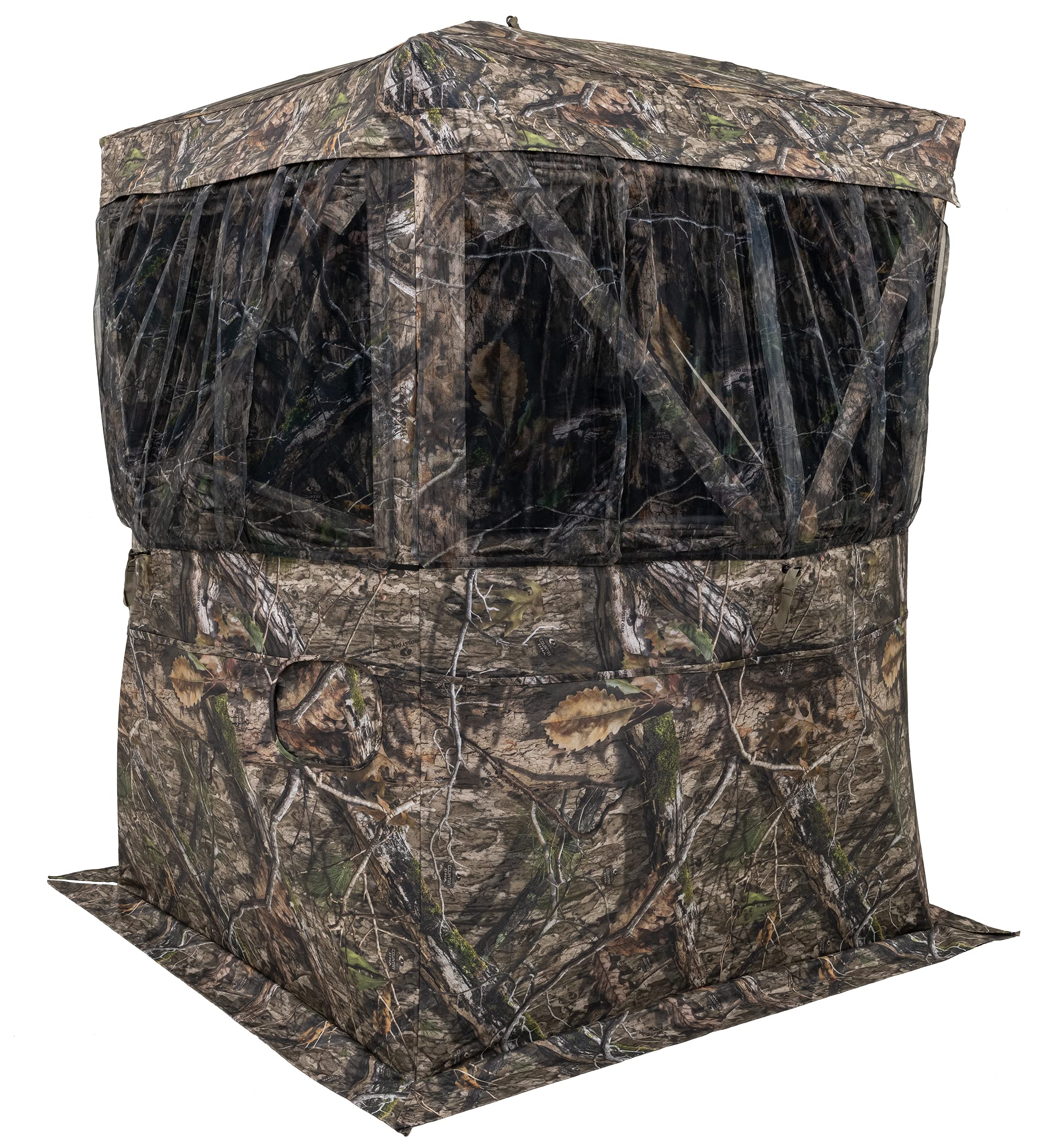 Browning Envy Tall Tent Hunting Blind Featuring 180 Degree Windows with Shoot Through Mesh and Silent Open, Silent Magnetic Door System, and Brush Loops, Mossy Oak Country DNA