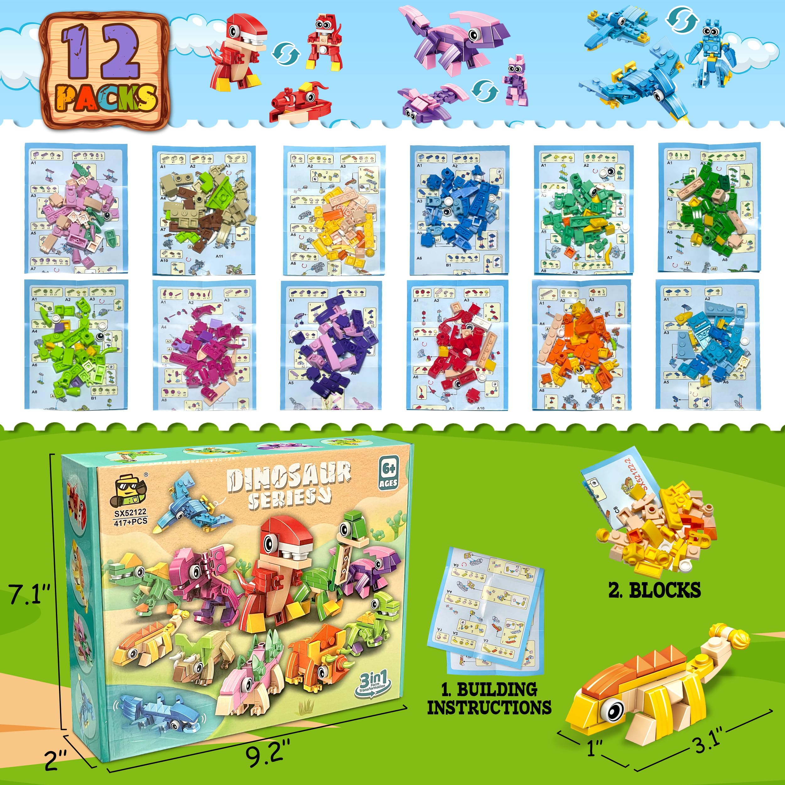 Amazon.com: LINAYE 12 Packs Dinosaur Party Favors for Kids - 417