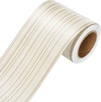 YENHOME Beige Grasscloth Wallpaper Border Peel and Stick Removable Wall Border Trim Self Adhesive Wallpaper Border for Walls Bulletin Board Mirror Frame Peel and Stick Bulletin Board Borders 3"X590"