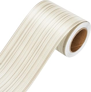 YENHOME Beige Grasscloth Wallpaper Border Peel and Stick Removable Wall Border Trim Self Adhesive Wallpaper Border for Walls Bulletin Board Mirror Frame Peel and Stick Bulletin Board Borders 3"X590"
