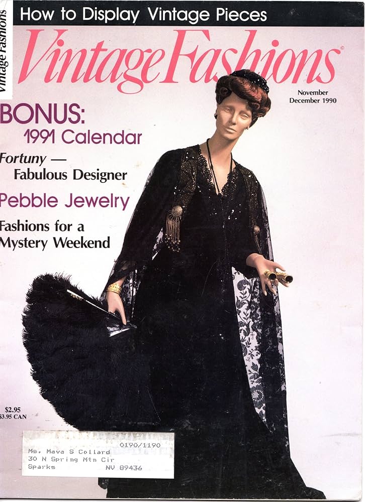 Vintage Fashions / November-December 1990 / Vol. 1, No. 6: Cook, Carolyn B.  and Felger, Donna (Eds.): Amazon.com: Books