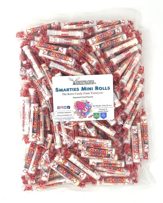 Yankee Traders Brand Candy Rolls, Smarties, 2 Pound