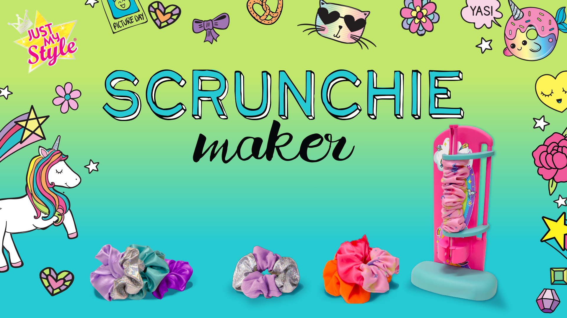 DIY Satin Scrunchie Maker Kit with Gemstones and Sequins for Hair Fashion k2-_5684d5b9-6395-4146-b655-  main image 4