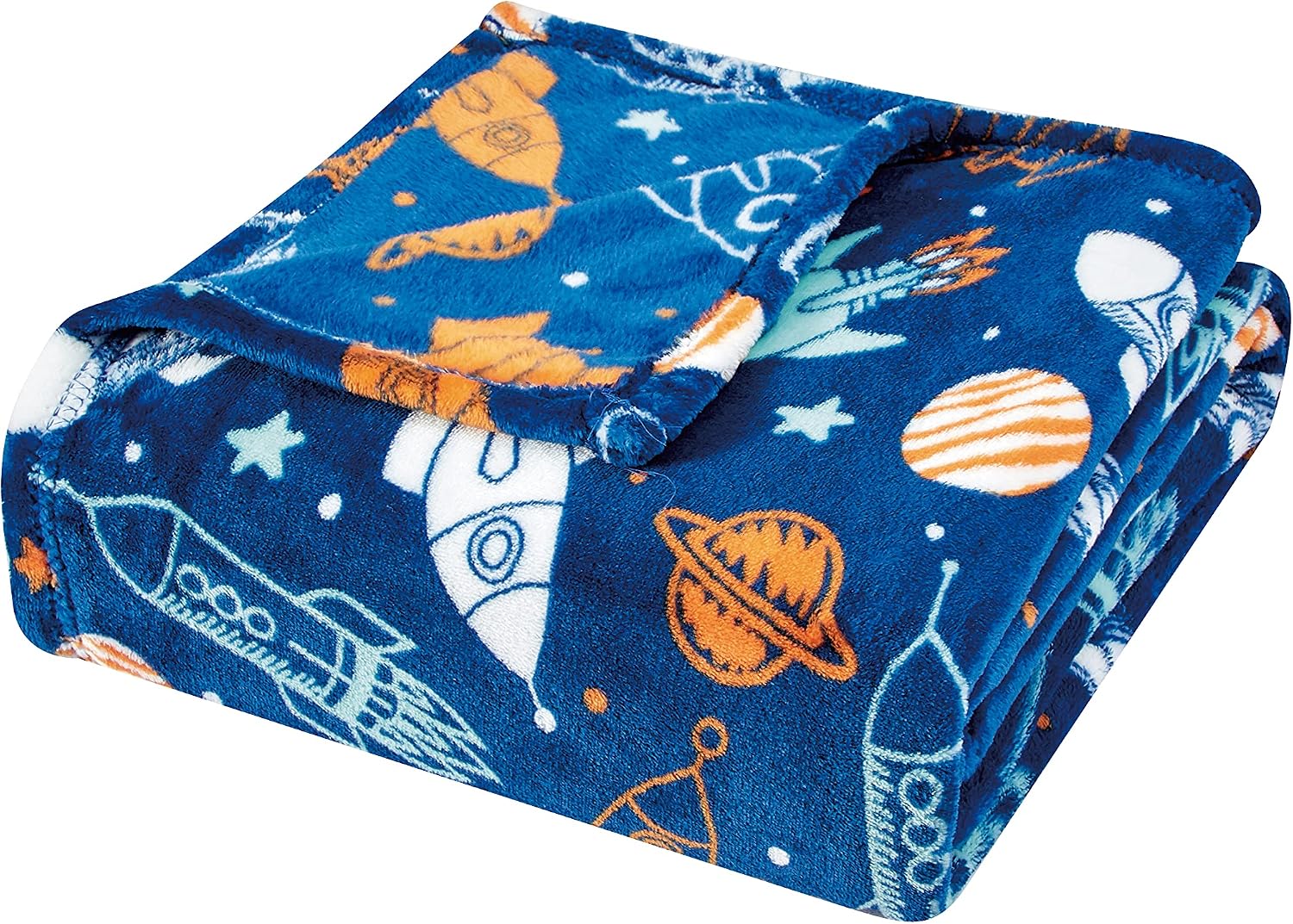 Rock Man Plush Fleece Throw Blanket (50 Inches X 60 Inches) - Space Odyssy Throw Blanket for Boys, Girls and Kids of Any Age
