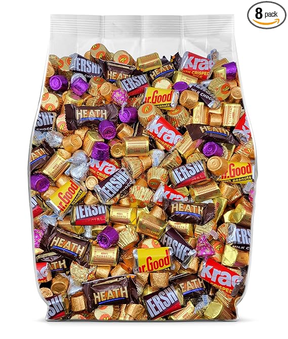 Chocolate Miniature Mix - Assorted Chocolate Individually Wrapped - 2lb Halloween Candy Variety Pack - Bulk Candy for Party Favors, Parade Candies and Office Snacks - Trick or Treat Candies Assortment (2 Pounds)