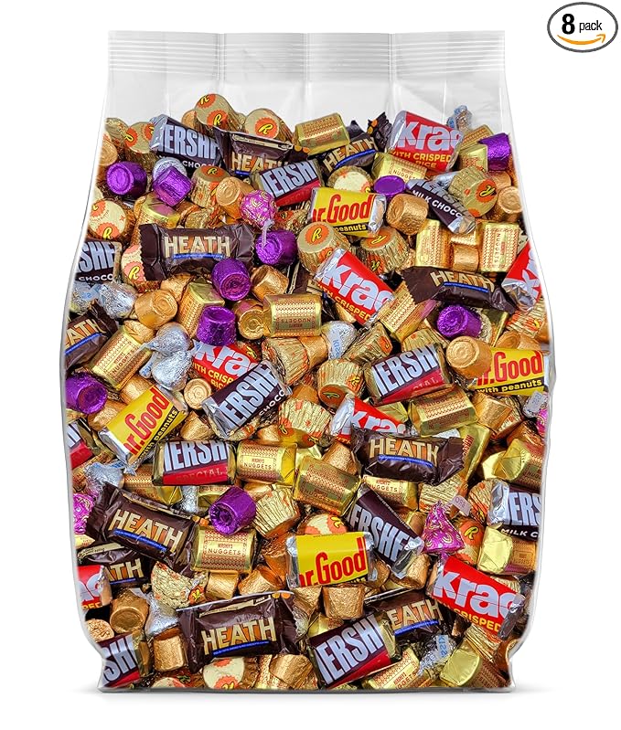 Chocolate Miniature Mix - Assorted Chocolate Individually Wrapped - 2lb Halloween Candy Variety Pack - Bulk Candy for Party Favors, Parade Candies and Office Snacks - Trick or Treat Candies Assortment (2 Pounds)