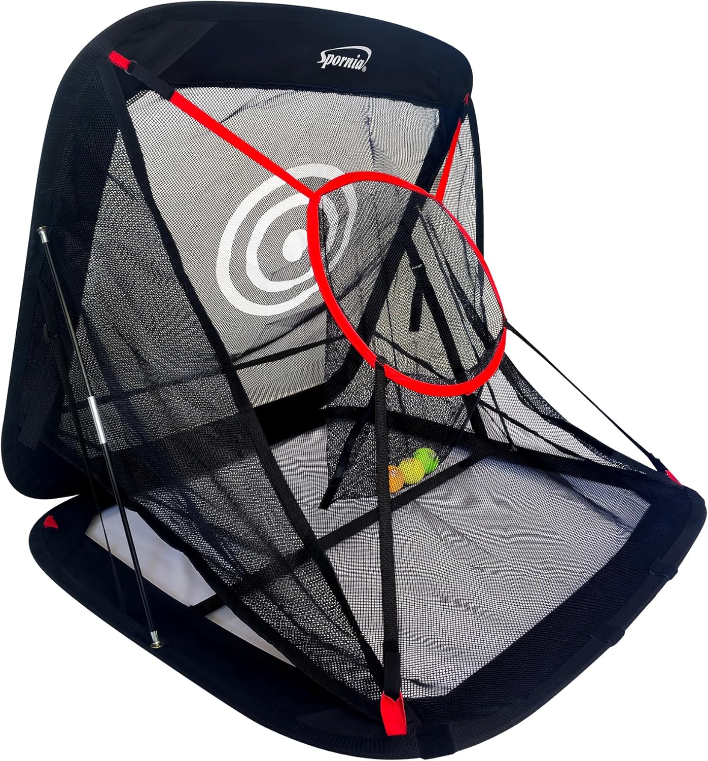 Spornia XL Golf Chipping Net with Auto Ball Return, Attachable Targets & Protective Side Barrier Nets - Extra Large for Superior Practice