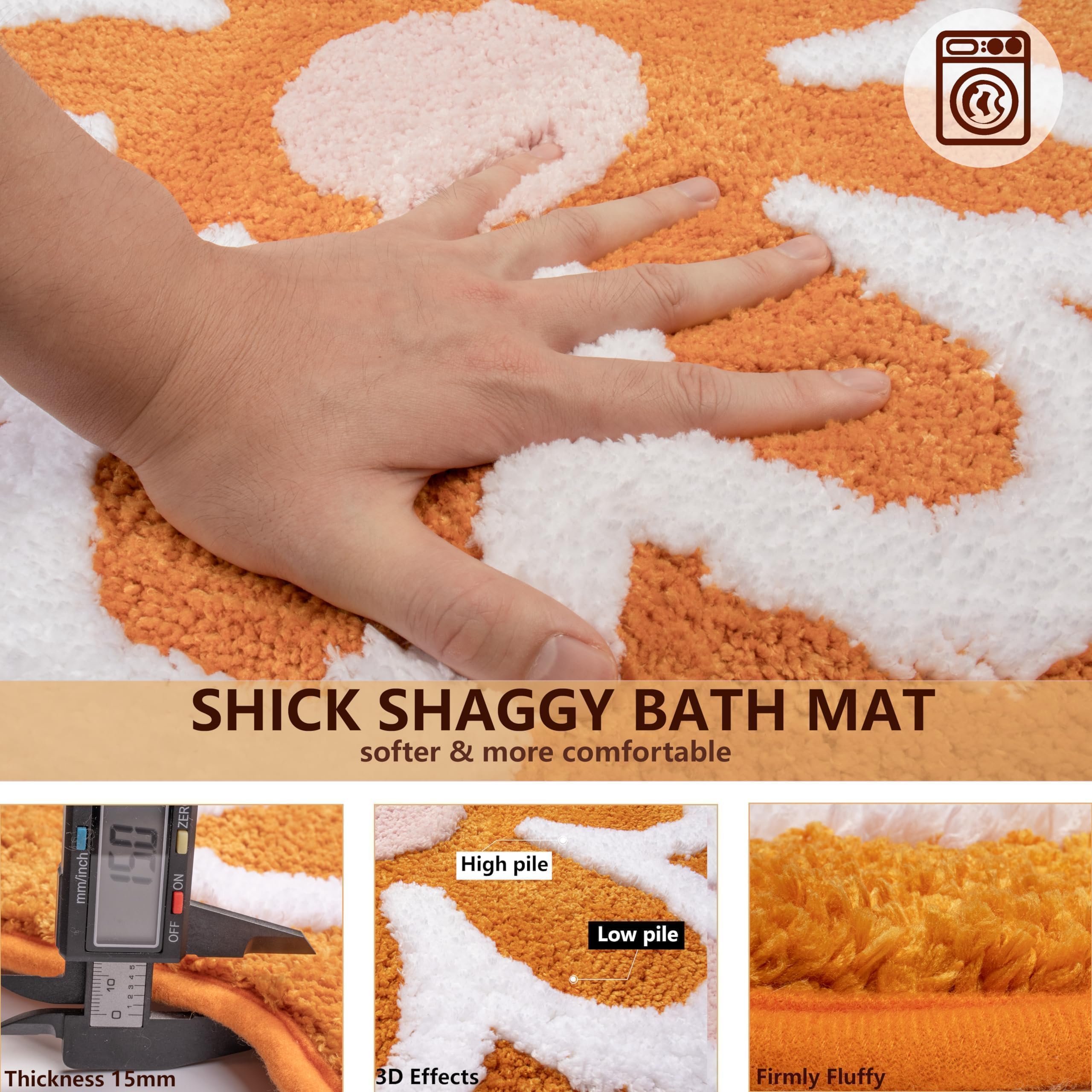 KOEXM Alfombra de baño, suave, absorbente, antideslizante, para baño, lavable, diseño de flores