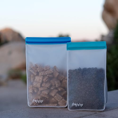 Miniatura 3 de Rezip - Bolsas de despensa reutilizables altas de 2 piezas, sin BPA, grado alimenticio, a prueba de fugas, aptas para congelador y lavavajillas, (1)