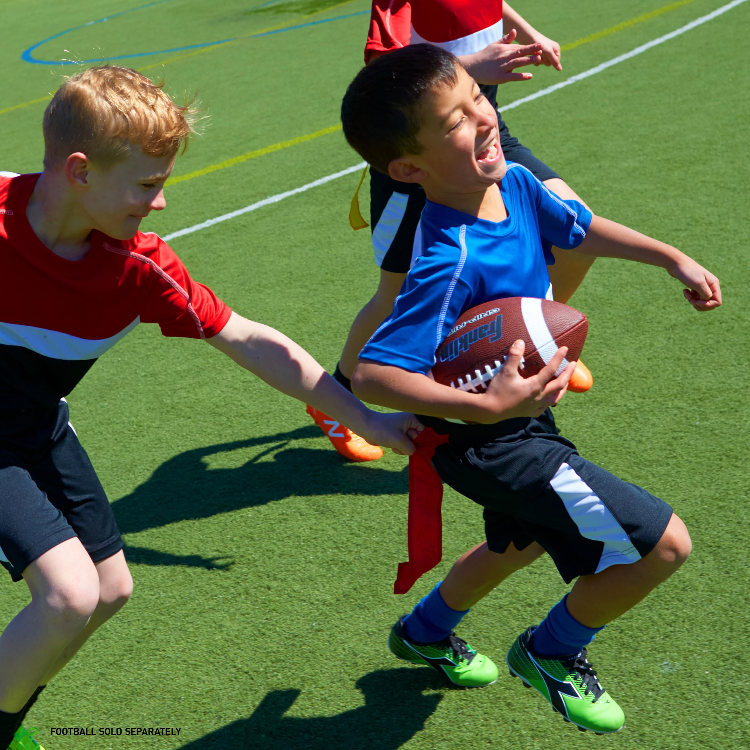 Franklin Sports 14-męski, 7 V 7 flaga piłka nożna zestaw z flagami, szyszkami i torbą do przenoszenia