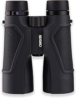 Carson 3D Series 10x50mm High Definition Compact and Waterproof Binoculars with ED Glass, Black (TD-050ED)