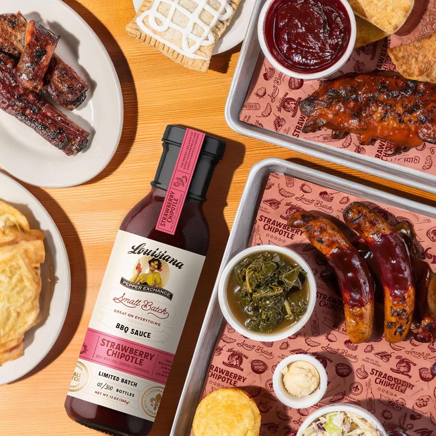 Louisiana Pepper Exchange Strawberry Chipotle BBQ Sauce, Gluten-Free, 12 Fl Oz, 2-Pack - Image 5