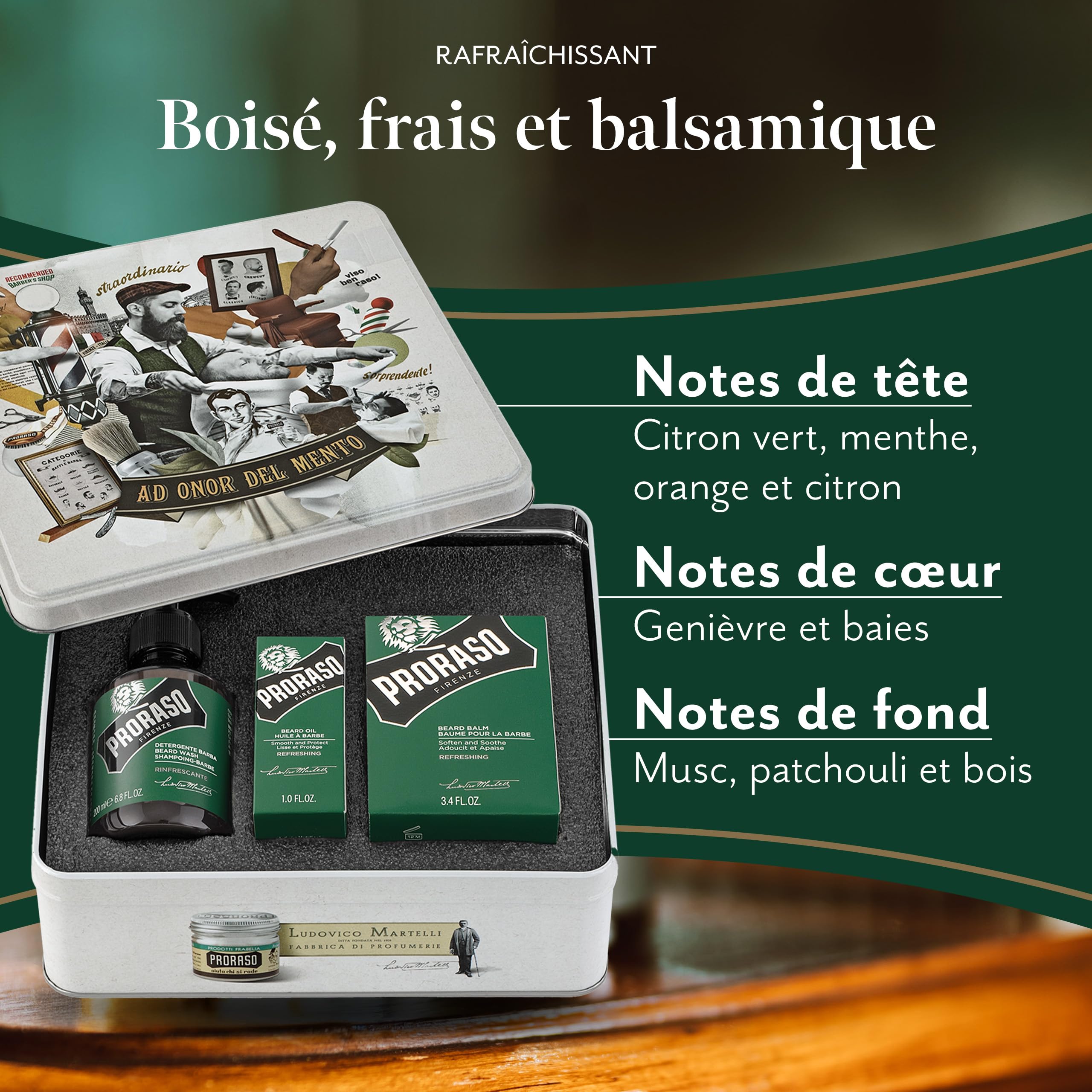 Proraso Lot de 3 barbes rafraîchissantes 8004395006939