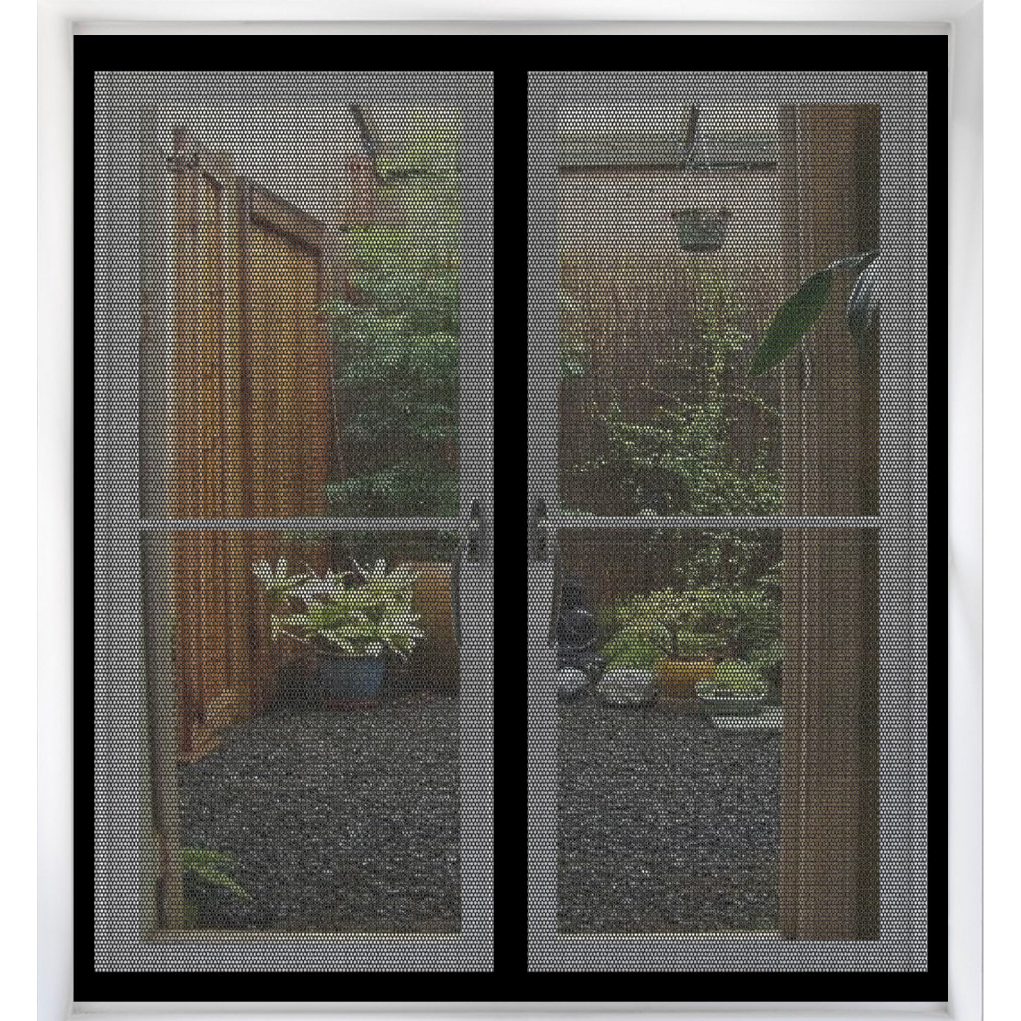 Wruijio Black Magnetic Window Fly Screens Windows 165 X 145 Cm Selfadhesive Tape Window Netting For Insects Excellent Ventilation While Blocking Bugs For Windows Doors And Patio Screens,