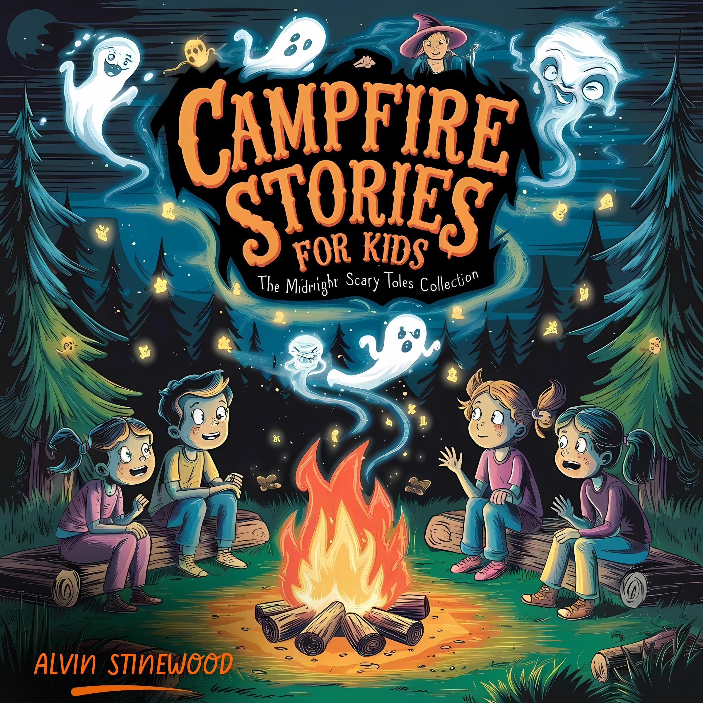 Cover art for Campfire Stories for Kids: The Midnight Scary Tales Collection