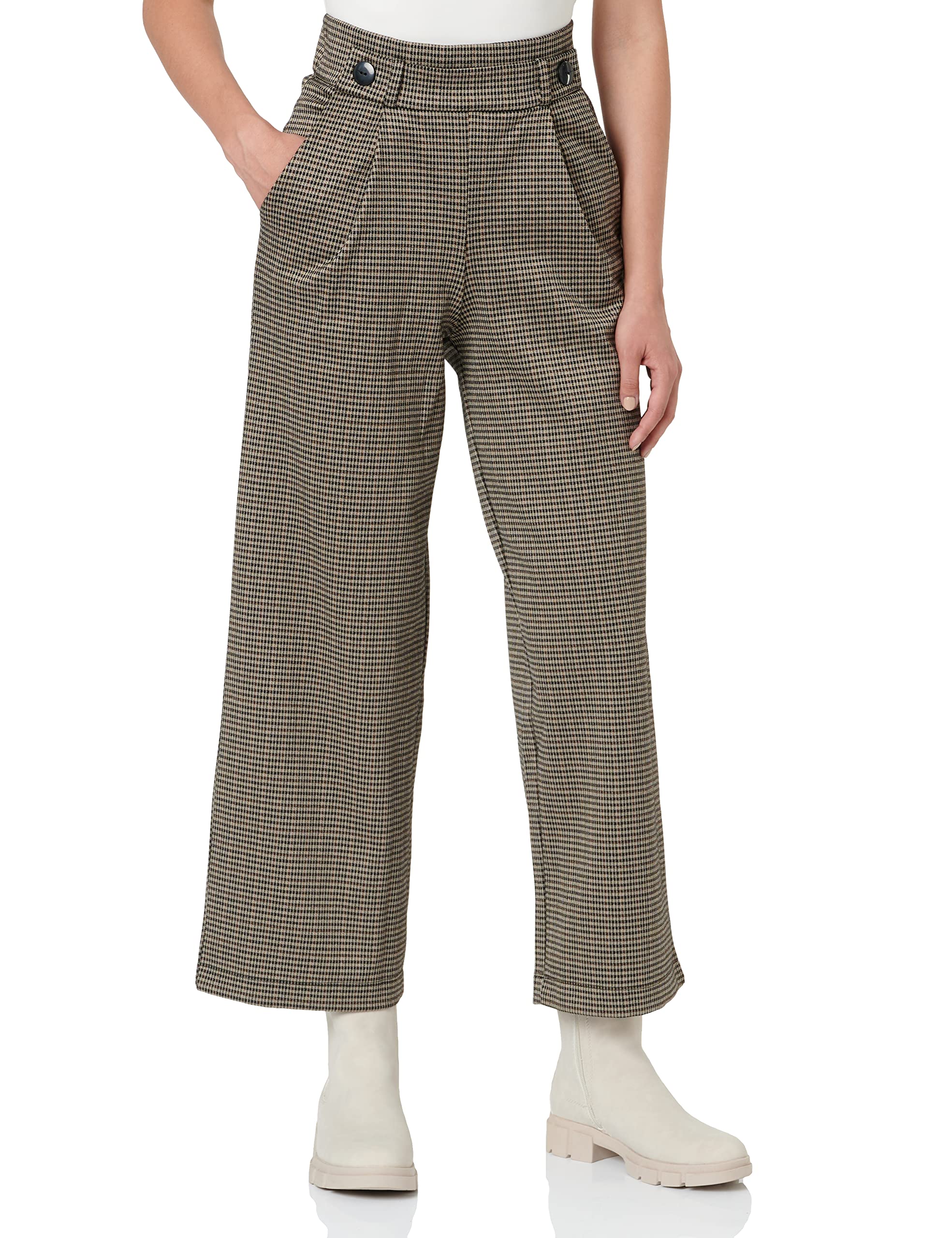 JDYWomen's Geggo Mia Long Check Pant JRS Noos