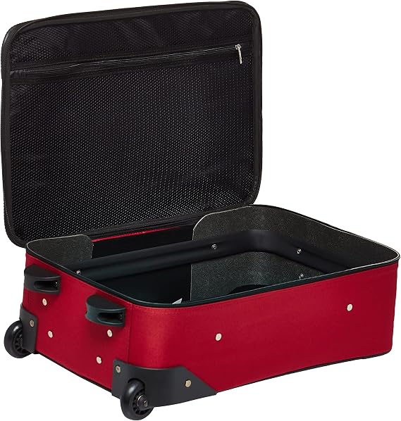 American Tourister Fieldbrook XLT Softside Upright Luggage, Red/Black, 3-Piece Set (BB/21/25)
