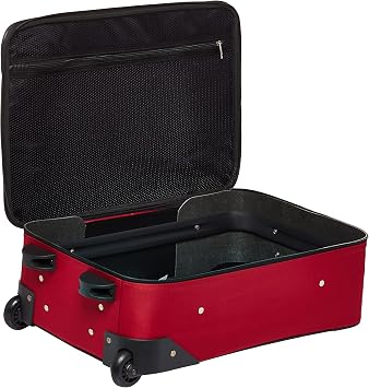 American Tourister Fieldbrook XLT Softside Upright Luggage, Red/Black, 3-Piece Set (BB/21/25)