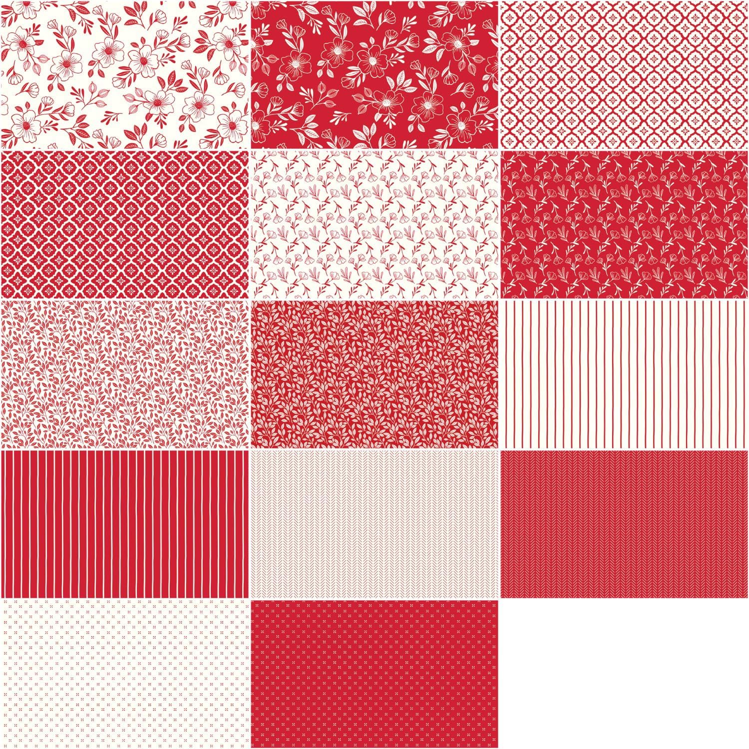 Dani Mogstad Radiant Ruby 10" Stacker 42 10-inch Squares Layer Cake Riley Blake Designs 10-17260-42