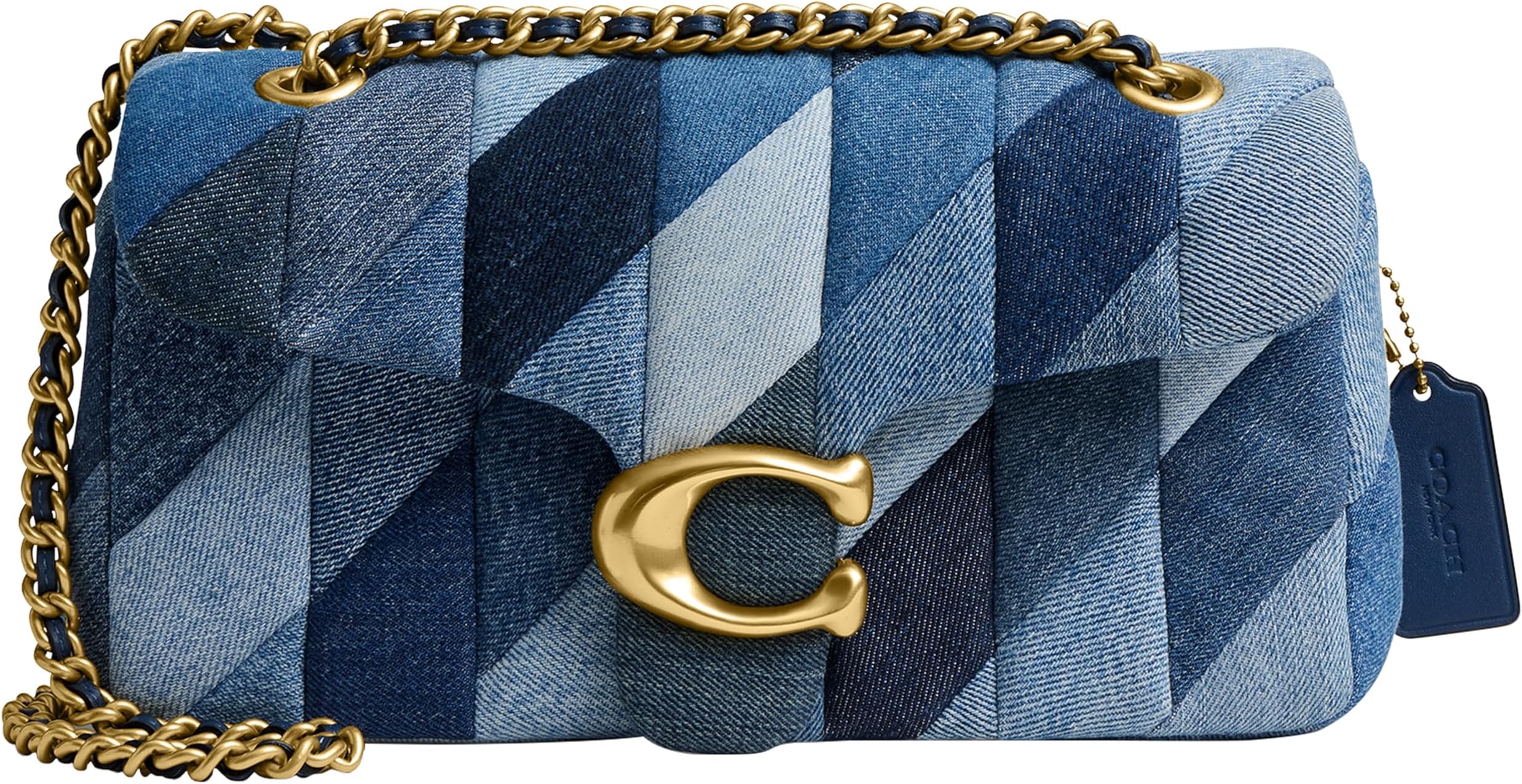 COACH Tabby Shoulder Bag 26 Patchwork, Denim Multi