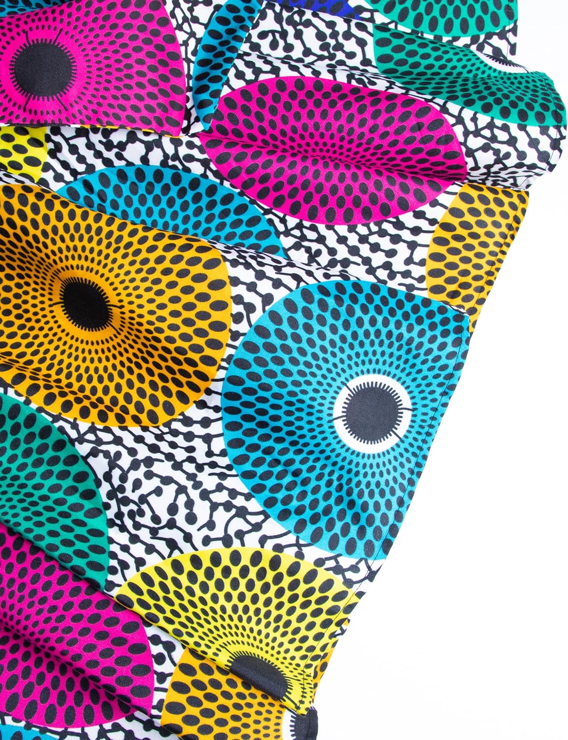 Women's African Print Wax Dress Ankara Colorful Sleeveless Dresses with Belt - Image 4