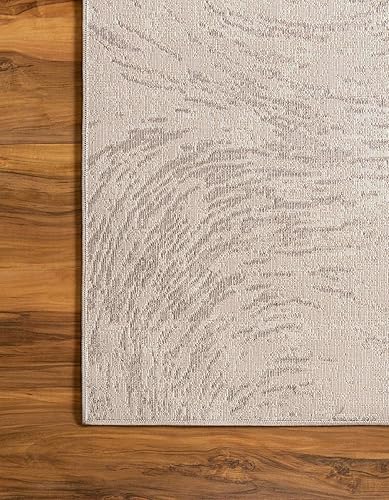 Miniatura 8 de Unique Loom Oasis Collection - Alfombra moderna, de pelo alto y bajo, envejecida, vintage, abstracta (2 pies x 6 pies, marrónbeige)