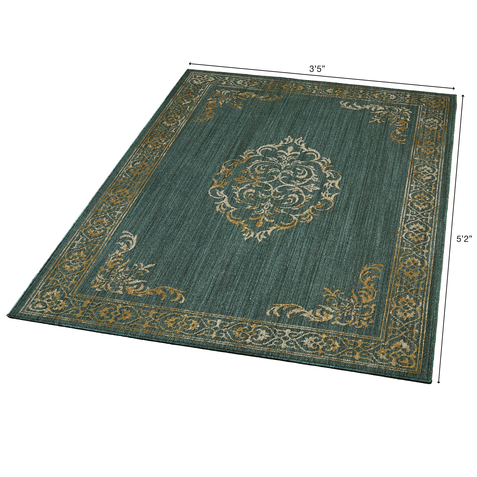 Amazon.com: Halton Classic Area Rug | Striated Deep Jade Jewel