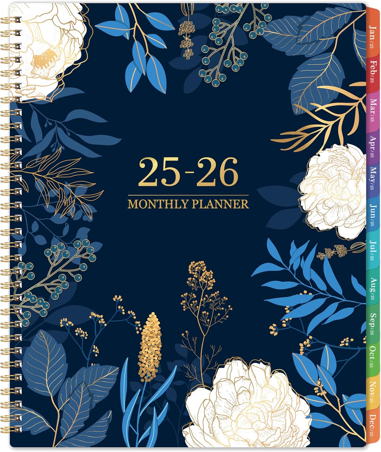 2025-2026 Monthly Planner – 2 Year Monthly Planner/Calendar 2025-2026, 11″ x 9″, Jan. 2025 – Dec. 2026, 24 Monthly Planner, Tabs, Back Pocket, Holidays, Twin-Wire Binding, Note Pages