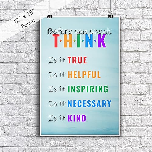 Miniatura 5 de Póster educativo de 12 x 18 pulgadas, póster inspirador y motivacional, elegante decoración de pared para el aula, mensajes inteligentes para