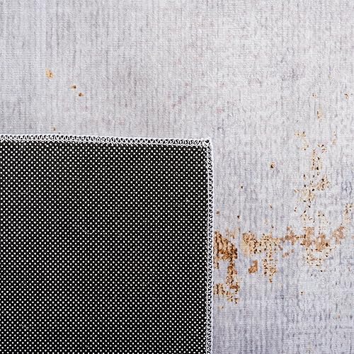 Miniatura 9 de Safavieh Tacoma Collection - Alfombra de área de 8 x 10 pies, color gris y dorado, diseño abstracto moderno, no desprende pelusa y de fácil cuidado,