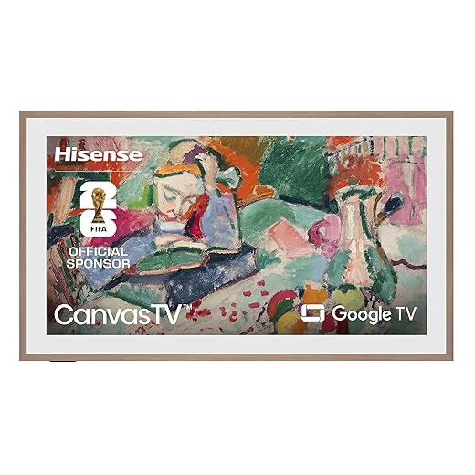 Hisense 75-Inch Class QLED 4K S7N CanvasTV Series Dolby Vision HDR Google Smart TV (75S7N, 2025 Model) - 144Hz, Art Mode, Anti-Glare Panel, Hi-Matte Display, UltraSlim Wall Mount & Frame Included
