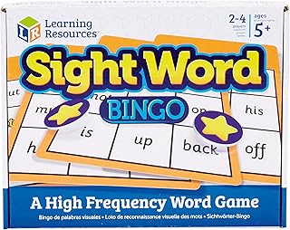 Learning Resources Sight Word Bingo, Classroom & Home Learning, Visual, Tactile and Auditory Learning, Phonics Games, Literacy Games, Ages 5+