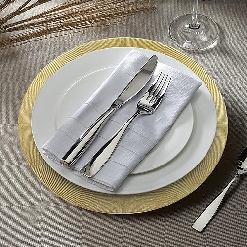 Vista 3 de Charge It by Jay - Plato de carga antiguo de 13 pulgadas, placa decorativa de vidrio para el hogar, comedor profesional, perfecto para eventos